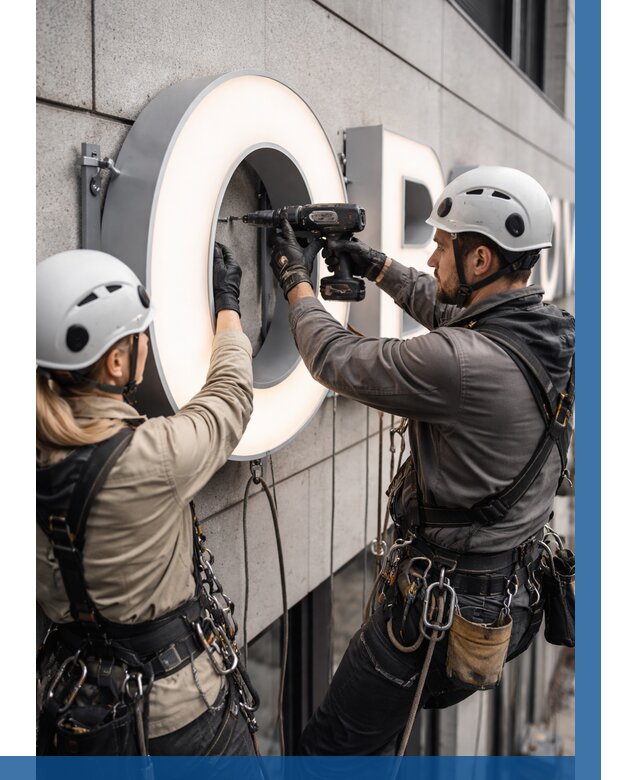 Монтаж световых букв в Наро-Фоминске от 3074 р. под ключ ВЫСОТНИК-Нр-