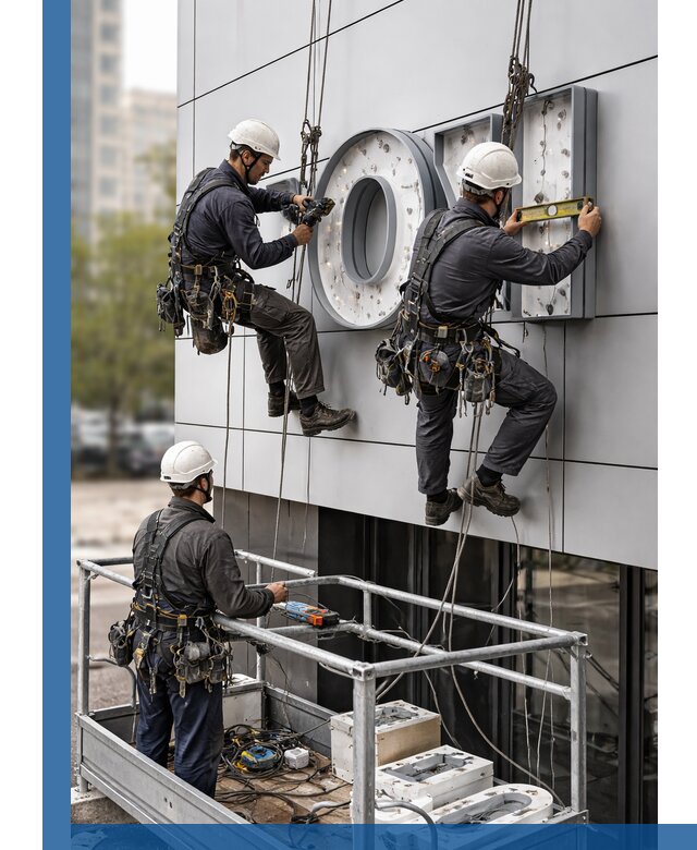 Профессиональный монтаж световых букв в Наро-Фоминске под ключ