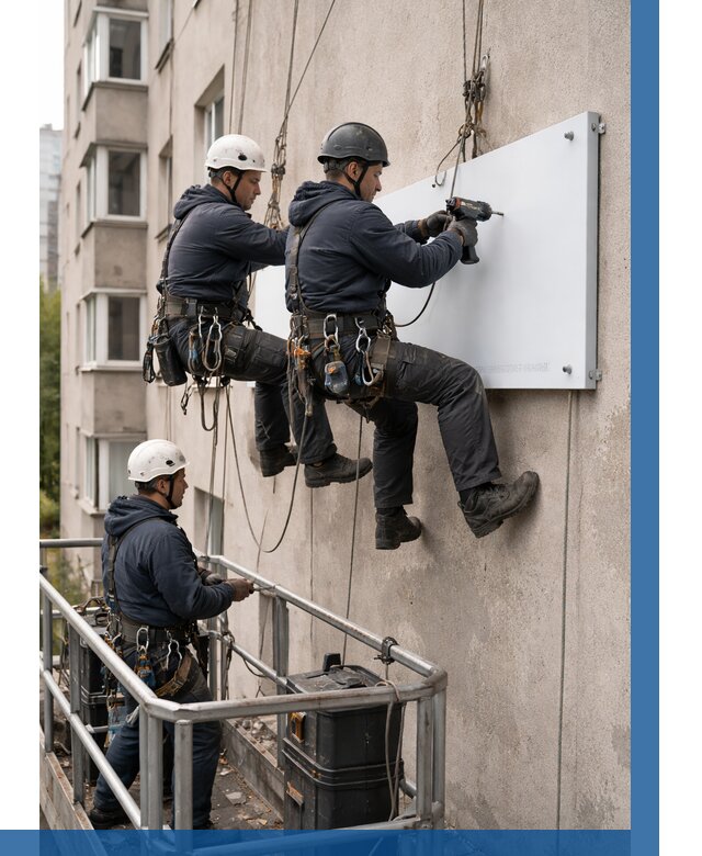 Монтаж табличек и указателей в Наро-Фоминске от 3586 р. | ВЫСОТНИК-Нр-