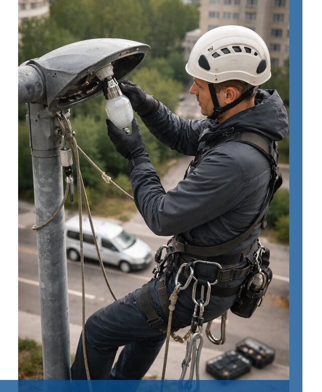 Замена ламп на высоте в Наро-Фоминске от 2561 р. | ВЫСОТНИК-Нр-