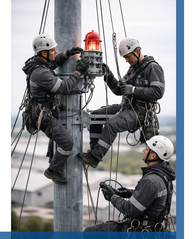 Монтаж заградительных огней в Наро-Фоминске от 8708 р. | ВЫСОТНИК-Нр-