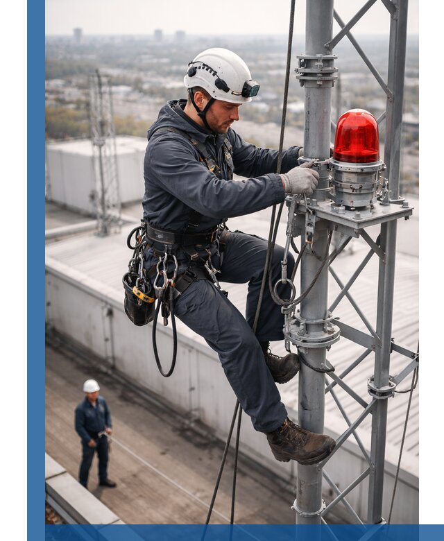 Монтаж заградительных огней и обслуживание объектов в Наро-Фоминске