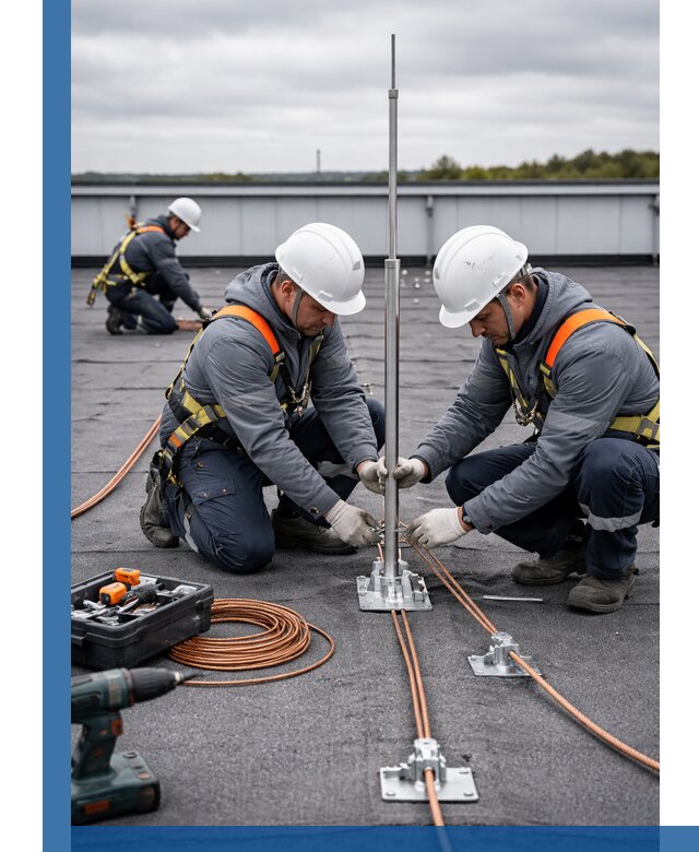 Монтаж молниезащиты на кровле в Наро-Фоминске под ключ с гарантией