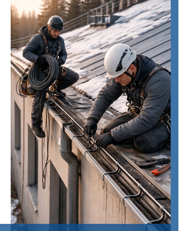 Монтаж греющего кабеля на кровле в Наро-Фоминске от 461 р. | ВЫСОТНИК-Нр-