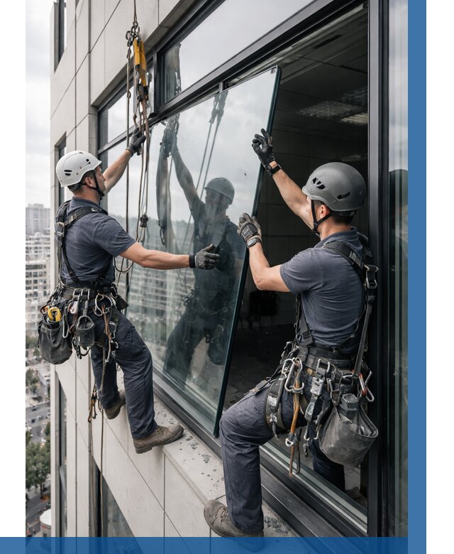 Замена стеклопакетов на высоте в Наро-Фоминске от 5635 р. | ВЫСОТНИК-Нр-