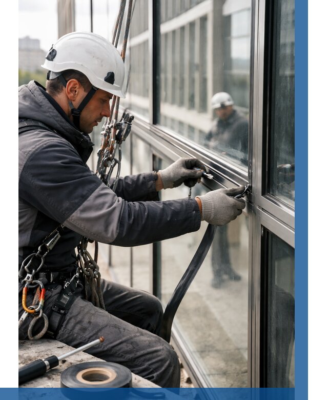 Ремонт витражных конструкций в Наро-Фоминске от 3586 р. | ВЫСОТНИК-Нр-