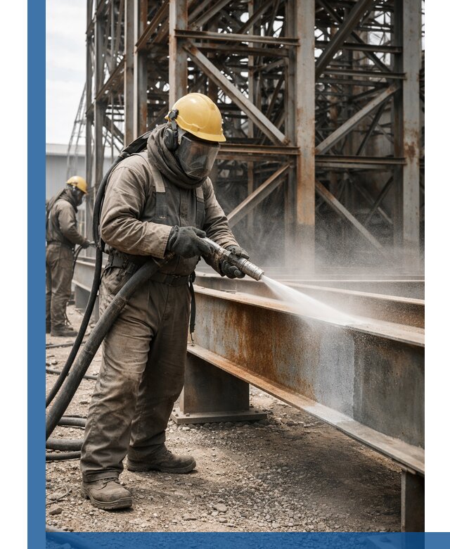 Пескоструйная очистка металлоконструкций в Наро-Фоминске промышленная