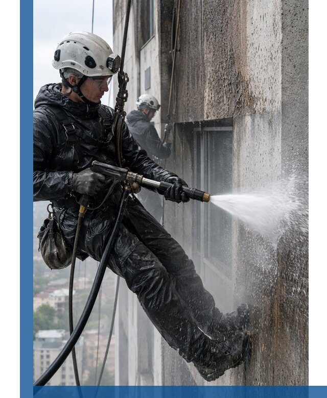 Гидроструйная очистка фасадов и конструкций в Наро-Фоминске