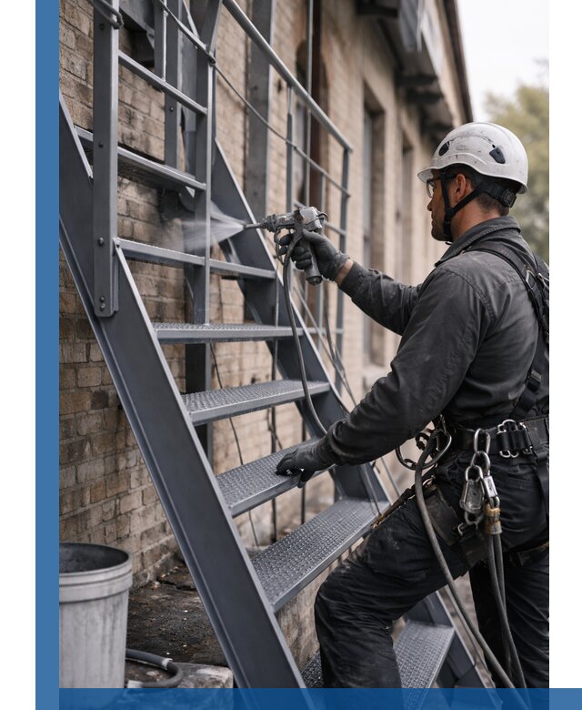 Покраска и антикоррозионная защита пожарных лестниц в Наро-Фоминске