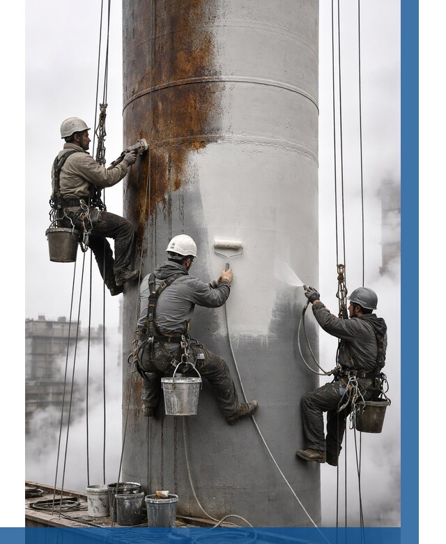 Покраска дымовых труб в Наро-Фоминске от 8708 р. | ВЫСОТНИК-Нр-