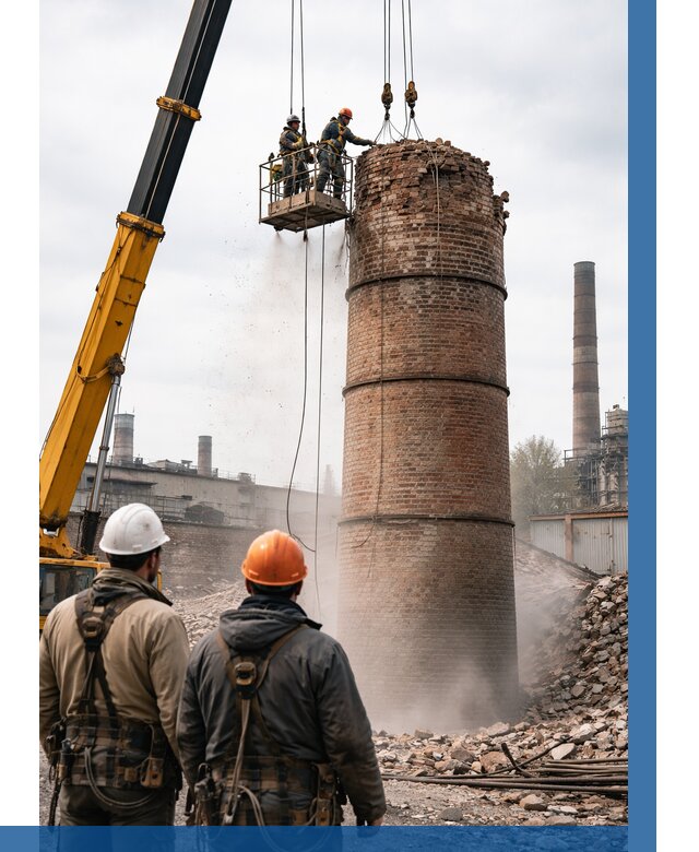 Демонтаж дымовой трубы в Наро-Фоминске от 92205 р. | ВЫСОТНИК-Нр-, смета