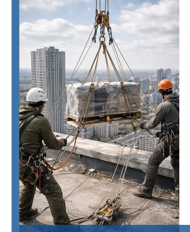 Подъем и монтаж крупногабаритных грузов на крышу в Наро-Фоминске