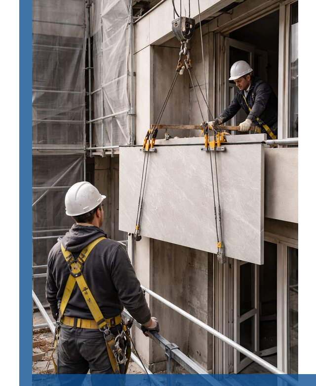 Подъем керамогранита на этаж в Наро-Фоминске грузчиками и техникой