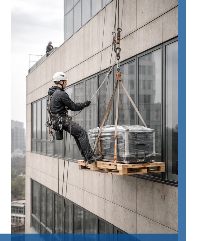 Спуск груза по фасаду в Наро-Фоминске от 3586 р. | ВЫСОТНИК-Нр-