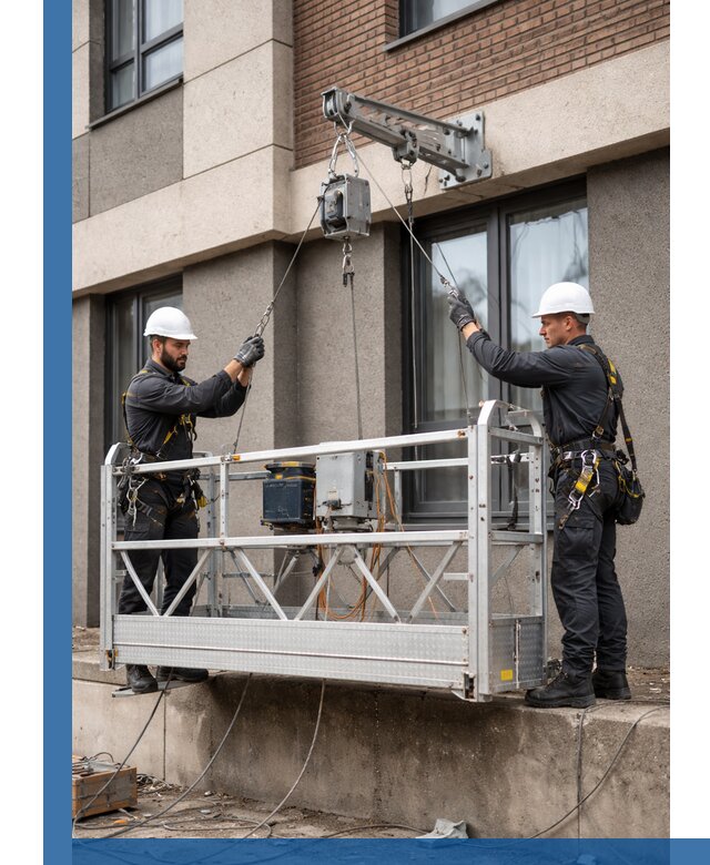 Монтаж и подъем фасадной люльки в Наро-Фоминске с гарантией безопасности