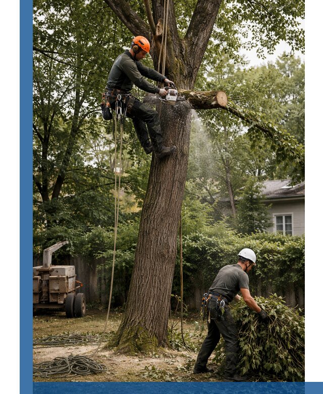 Кронирование деревьев в Наро-Фоминске, безопасная высотная обрезка