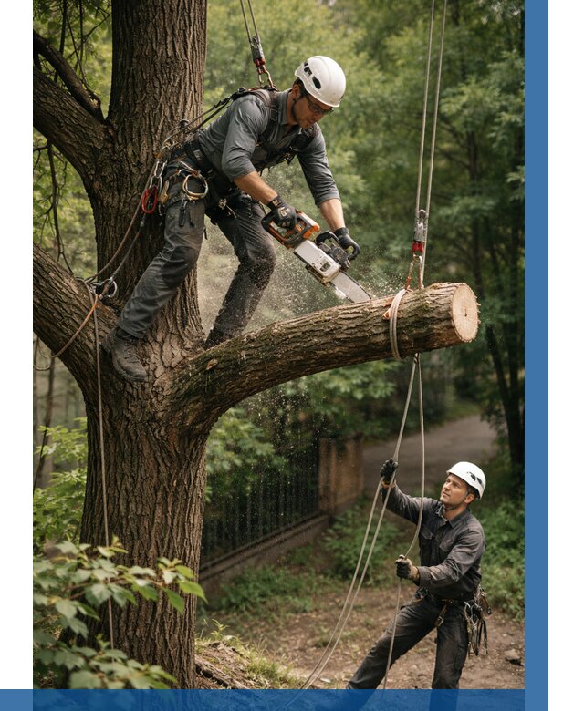 Спил деревьев альпинистами в Наро-Фоминске от 8196 р. | ВЫСОТНИК-Нр-