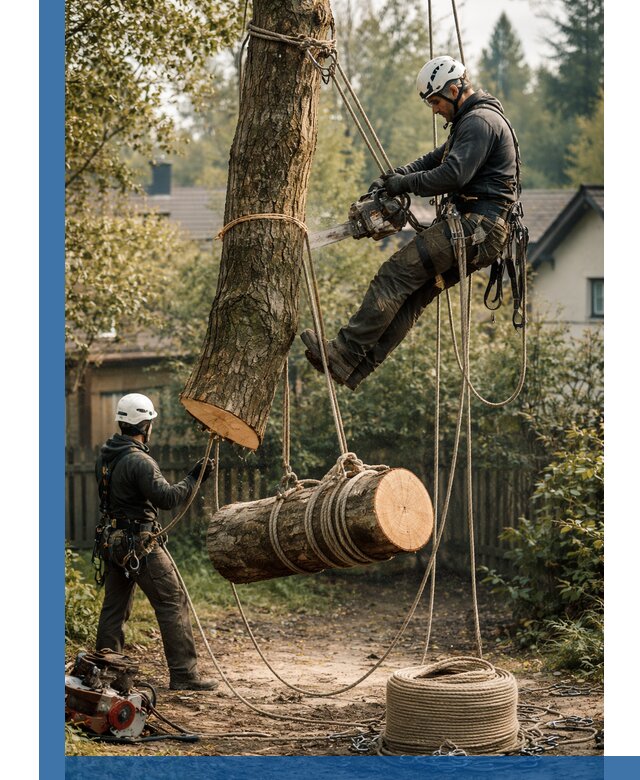 Валка деревьев частями в Наро-Фоминске, безопасно и аккуратно
