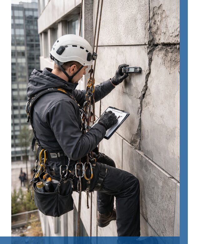 Обследование фасада альпинистами в Наро-Фоминске от 123 р. | ВЫСОТНИК-Нр-