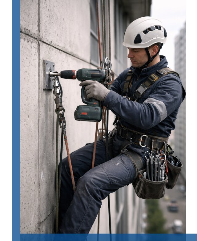 Установка анкерных точек для высотных работ в Наро-Фоминске