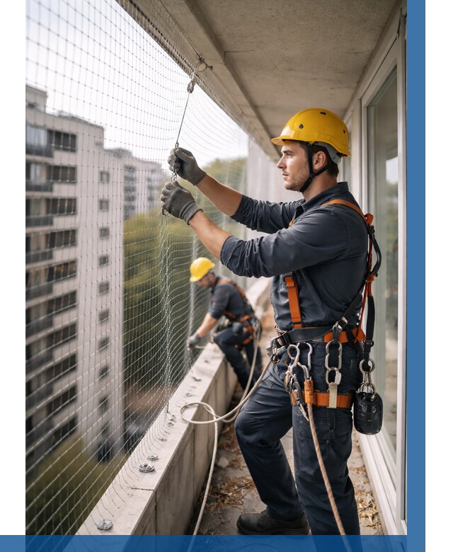 Монтаж сетки от птиц в Наро-Фоминске от 4610 р. | ВЫСОТНИК-Нр-