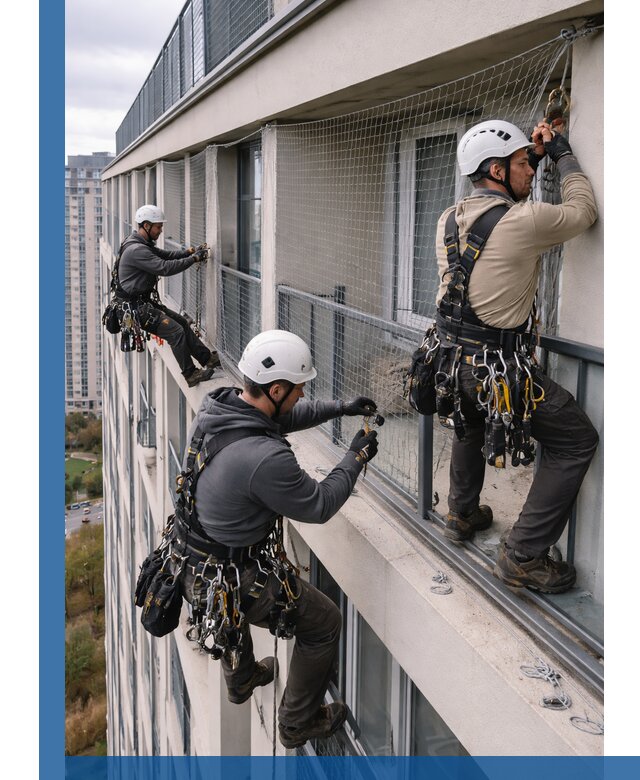 Профессиональный монтаж защитной сетки от птиц в Наро-Фоминске