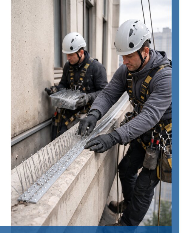 Установка шипов от птиц в Наро-Фоминске от 871 р. | ВЫСОТНИК-Нр-